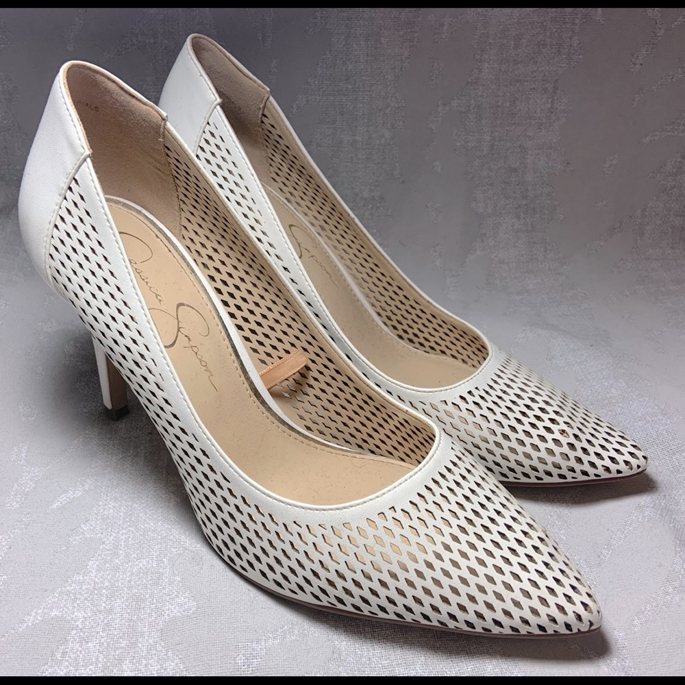 White Heels Jessica Simpson Shoes 7.5